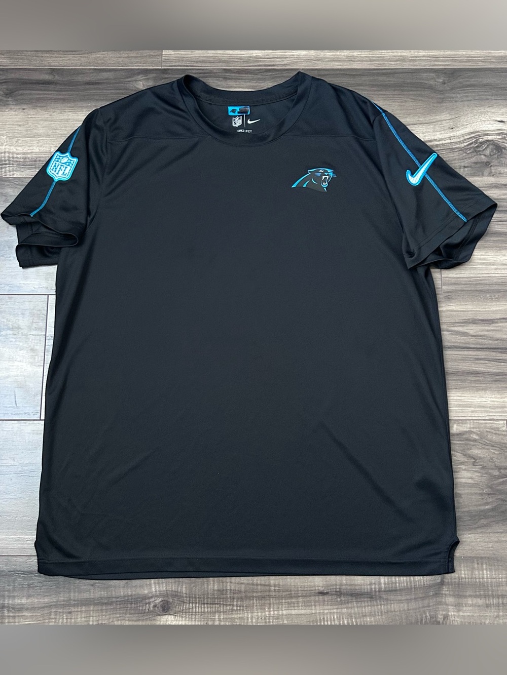 Nike Dri Fit Carolina Panthers Team Issued Athletic Shirt Mens XL NFL Football